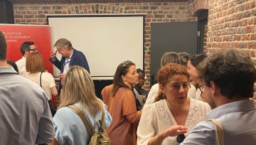 Office reception honoring San Fermin Festivities